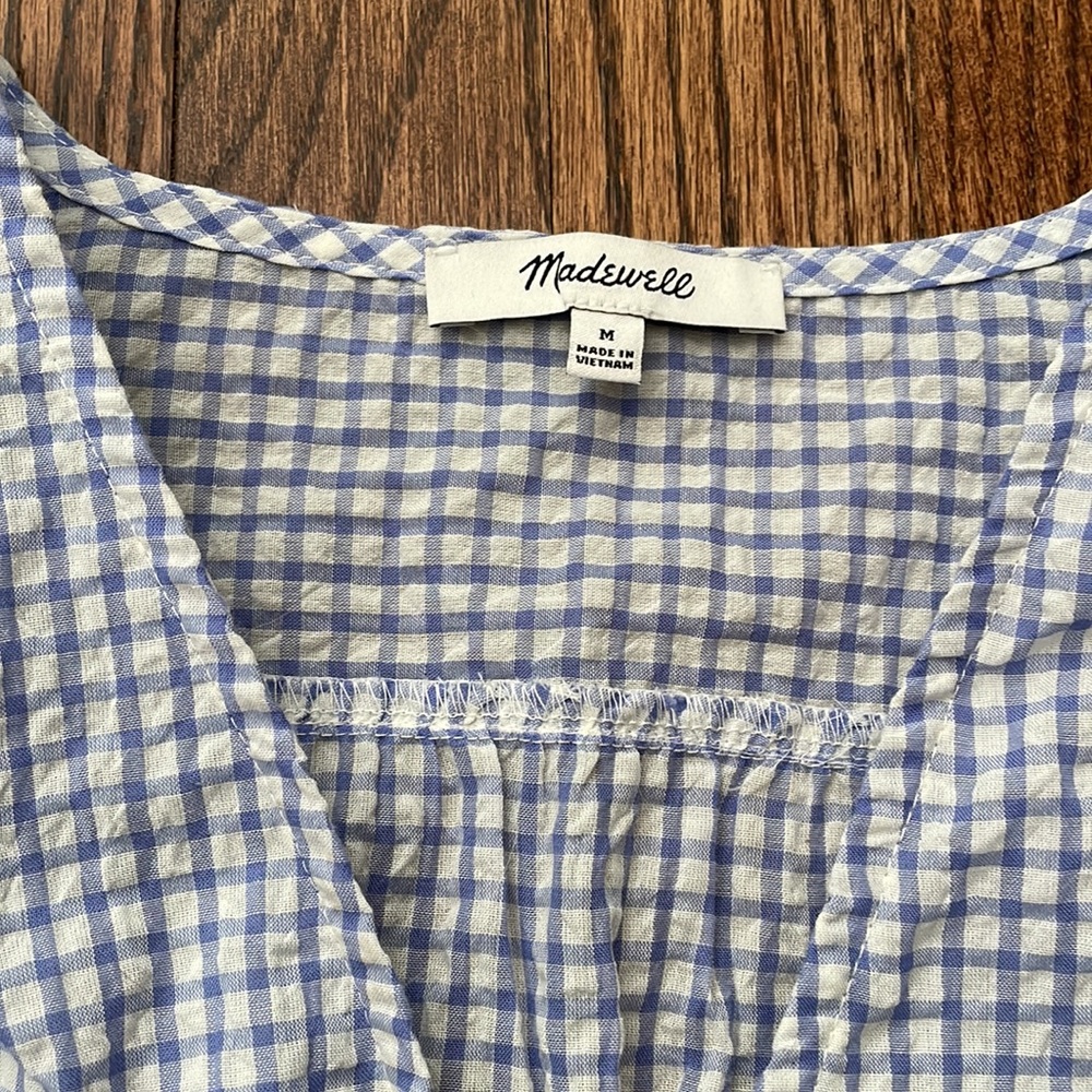 Gingham peplum top - Picture 3 of 4